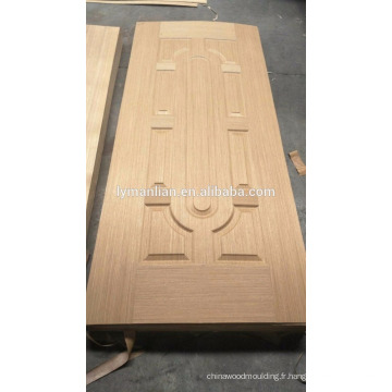 panneau décoratif de porte en bois naturel de peau de porte de mdf